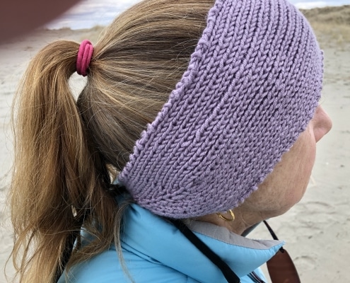 Hand knit headband
